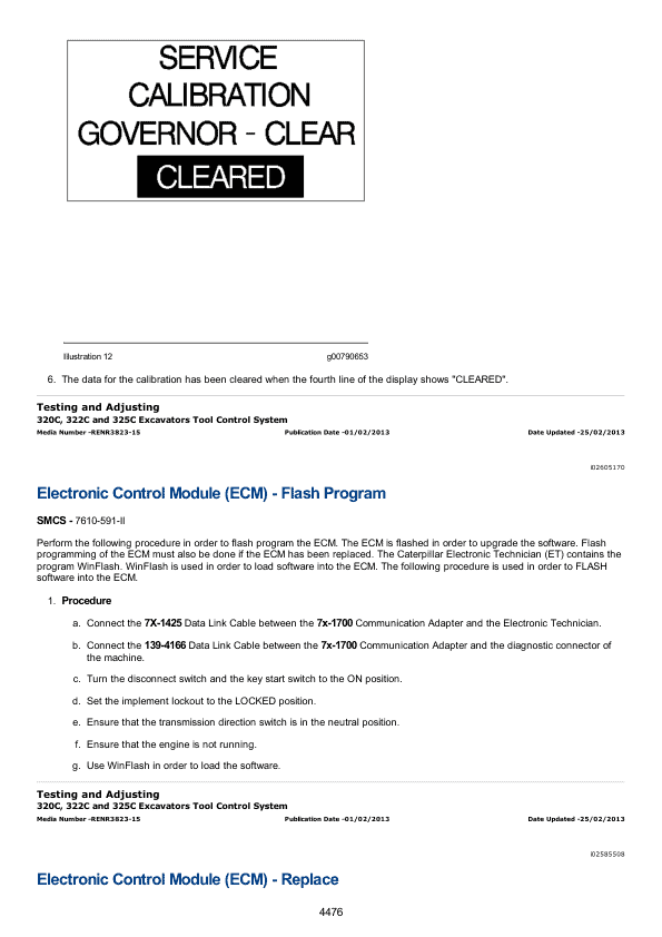 Caterpillar CAT 322C L, 322CL Excavator Service Repair Manual (BKJ00001 and up)