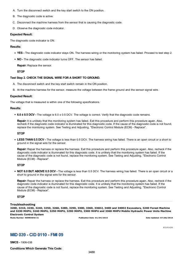 Caterpillar CAT 324D FM Excavator Service Repair Manual (JGK00001 and up)