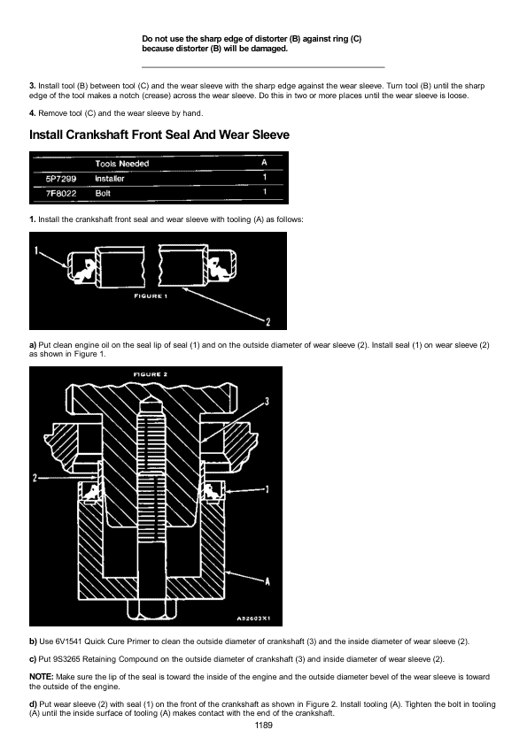 Caterpillar CAT 3304 Engine Machine Service Repair Manual (12Z00001 and up)