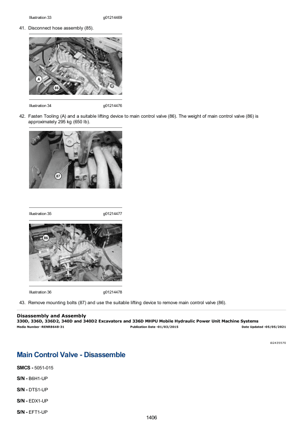 Caterpillar CAT 330D L Excavator Service Repair Manual (B6H00001 and up)