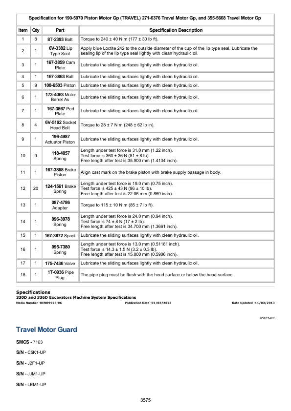Caterpillar CAT 330D L Excavator Service Repair Manual (MWP00001 and up)