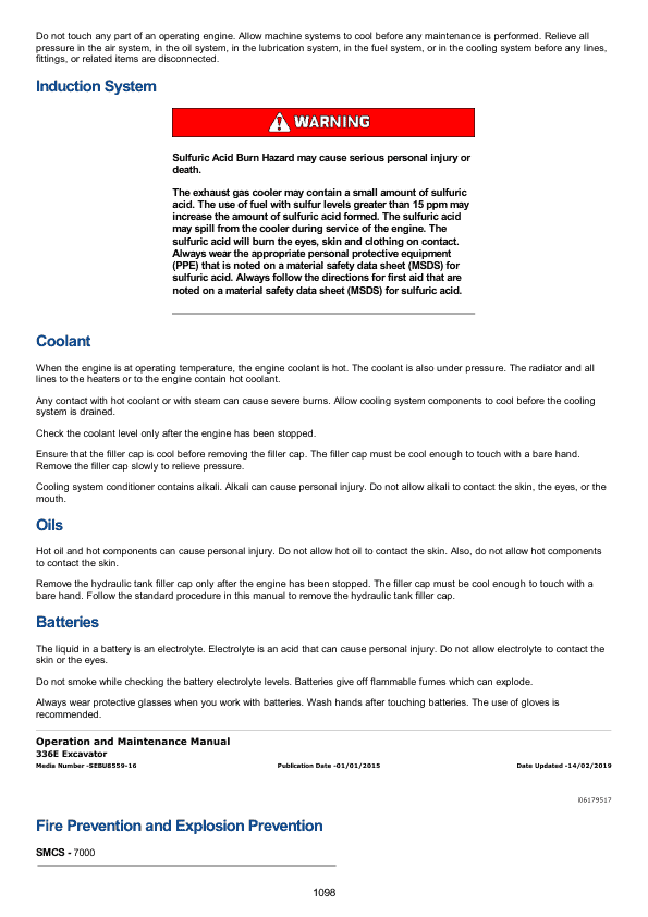Caterpillar CAT 336E L Excavator Service Repair Manual (DPX00001 and up)