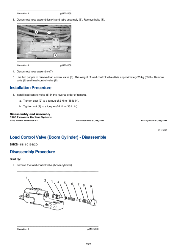 Caterpillar CAT 336E LH, 336E LNH Excavator Service Repair Manual (RZA00001 and up)