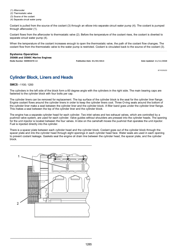 Caterpillar CAT 3512B Marine Engine Service Repair Manual (S2K00001 and up)