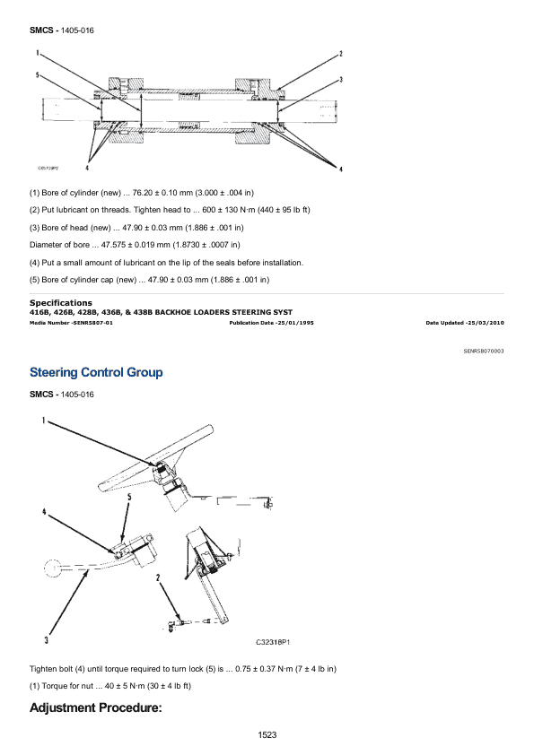 Caterpillar CAT 416B Backhoe Loader Service Repair Manual (8ZK00001 till 05999)
