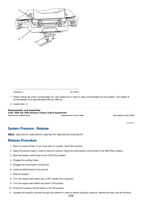 Caterpillar CAT 420E Backhoe Loader Service Repair Manual (PHC00001 and up)