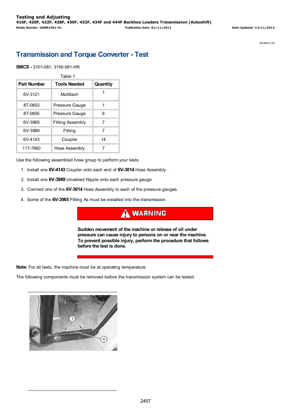 Caterpillar CAT 420F Backhoe Loader Service Repair Manual (SKR00001 and up)
