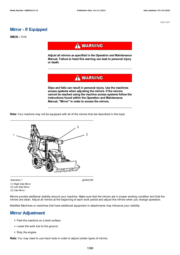 Caterpillar CAT 430F2 Backhoe Loader Service Repair Manual (HWE00001 and up)