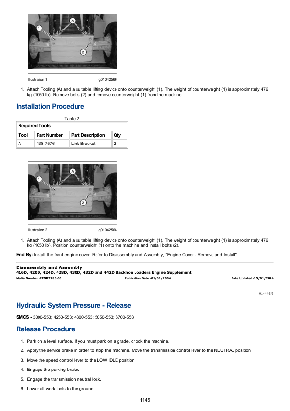 Caterpillar CAT 432D Backhoe Loader Service Repair Manual (WEP00001 and up)