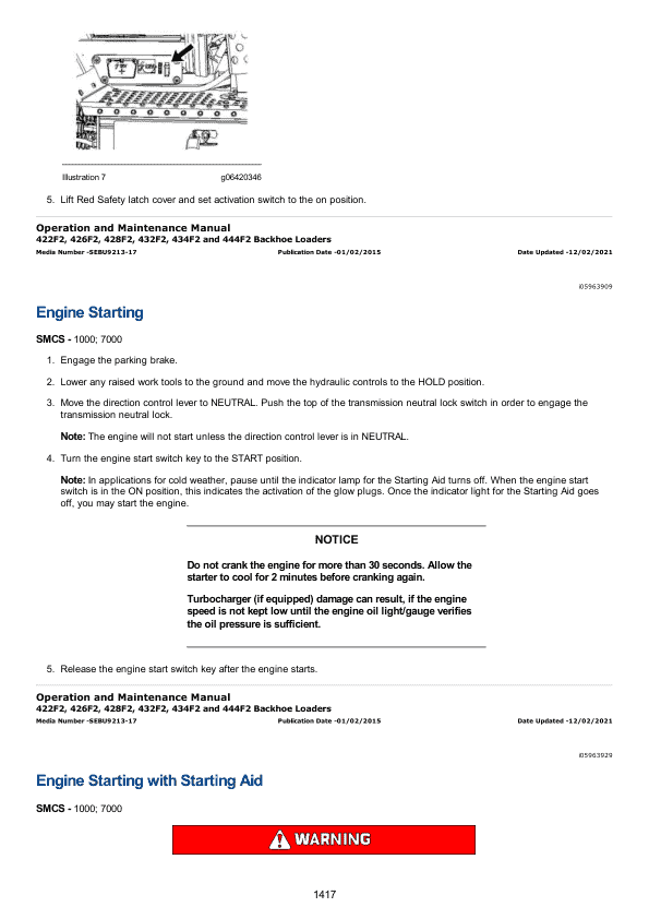 Caterpillar CAT 432F2 Backhoe Loader Service Repair Manual (LYJ00001 and up)