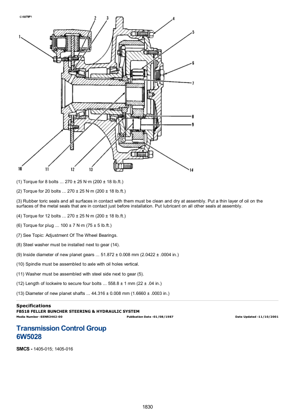 Caterpillar CAT 518 Wheel Skidder Service Repair Manual (95U03200 and up)