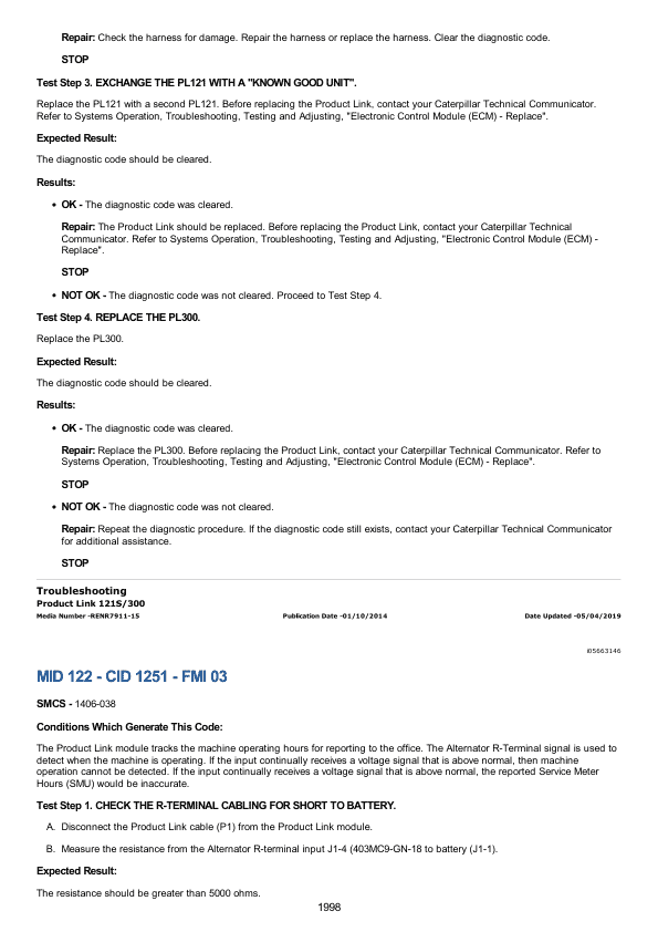 Caterpillar CAT 953 Track Loader Service Repair Manual (44Z00001 and up)