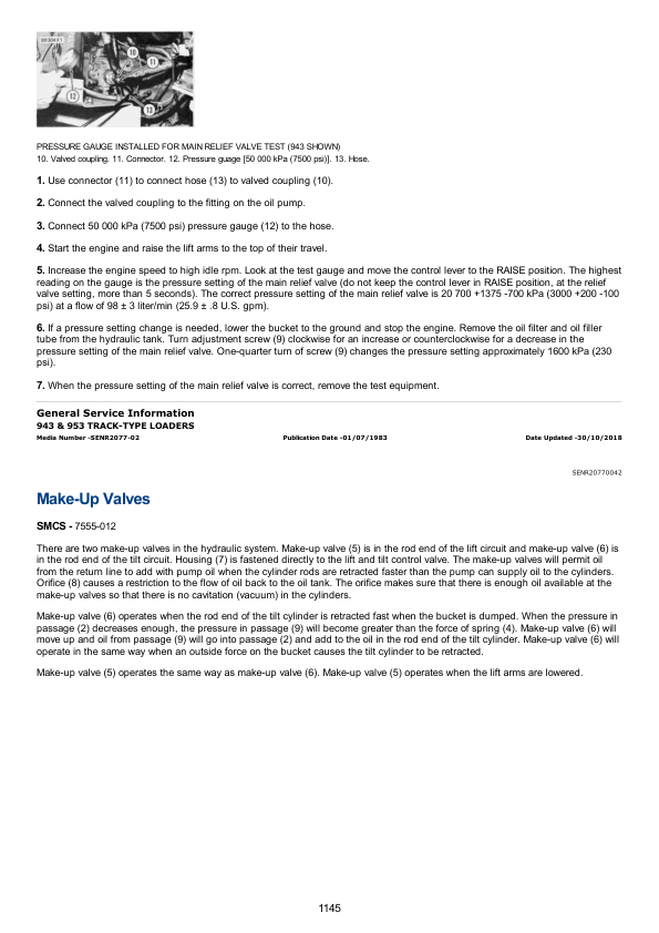 Caterpillar CAT 953 Track Loader Service Repair Manual (78Y00001 and up)