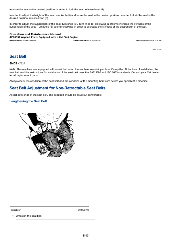 Caterpillar CAT AP-1055E Asphalt Paver Service Repair Manual (TRS00001 and up)