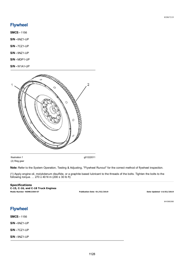 Caterpillar CAT C-15 Truck Engine Service Repair Manual (6NZ00001 and up) Workshop Guide
