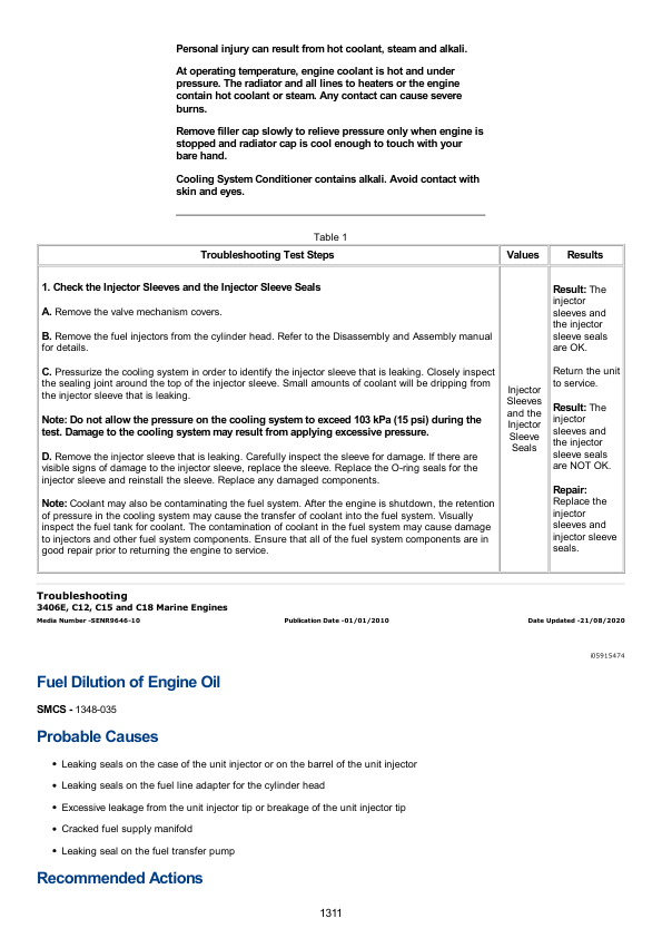Caterpillar CAT C12 Marine Engine Service Repair Manual (C1Z00001 and up) Workshop Guide