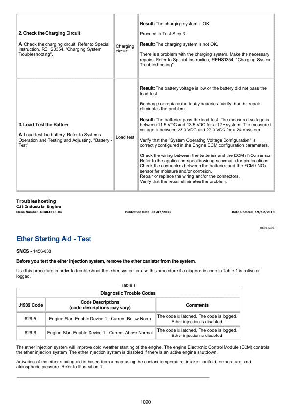 Caterpillar CAT C13 Engine Service Repair Manual (JR900001 and up)