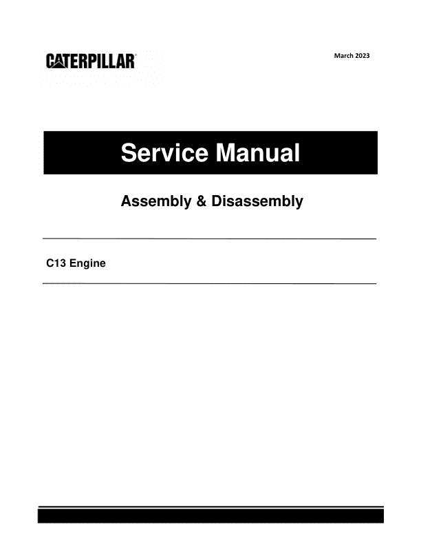 Caterpillar CAT C13 Engine Service Repair Manual (LGK00001 and up) Workshop Guide