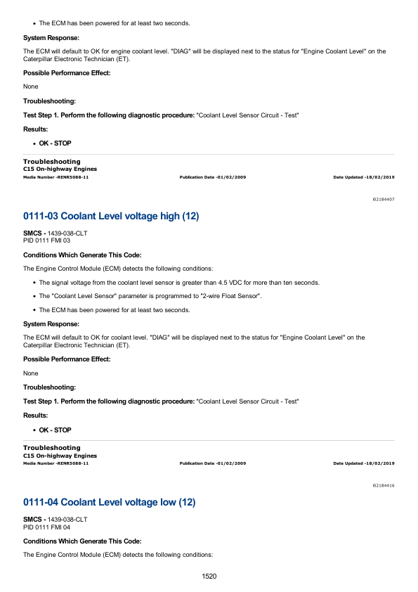 Caterpillar CAT C15 Truck Engine Service Repair Manual (MXS00001 and up) Workshop Guide
