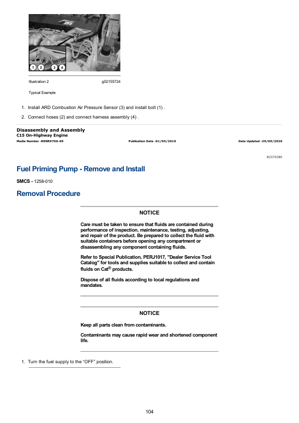 Caterpillar CAT C15 Truck Engine Service Repair Manual (SDP00001 and up) Workshop Guide