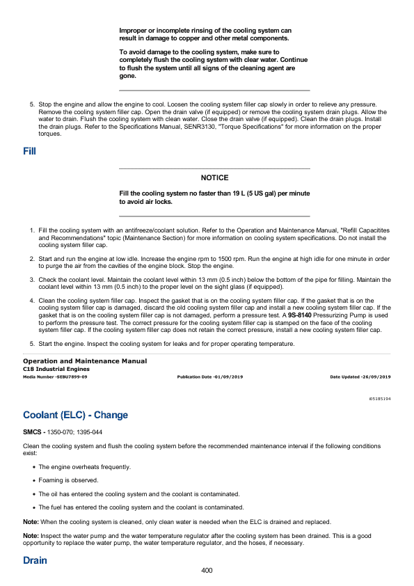 Caterpillar CAT C18 Engine Service Repair Manual (GJE00001 and up)
