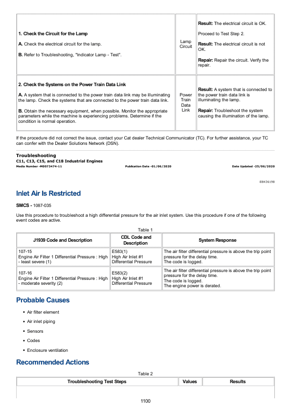 Caterpillar CAT C18 Engine Service Repair Manual (WRH00001 and up)