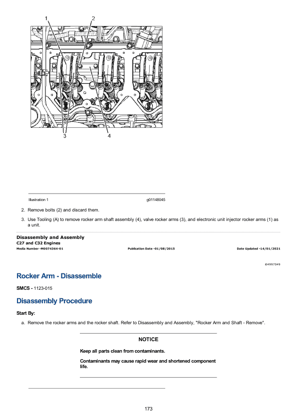 Caterpillar CAT C27 Engine Service Repair Manual (WJC00001 and up)