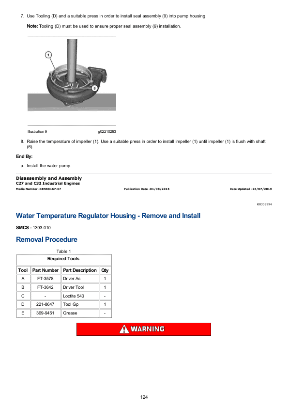 Caterpillar CAT C32 Engine Service Repair Manual (BT400001 and up)