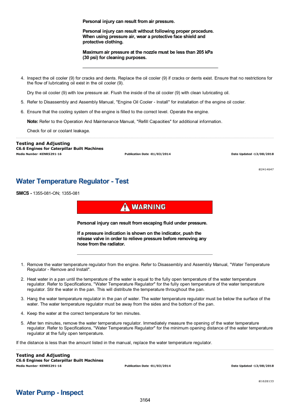 Caterpillar CAT C6.6 Engine Machine Service Repair Manual (C6E00001 and up) Workshop Guide