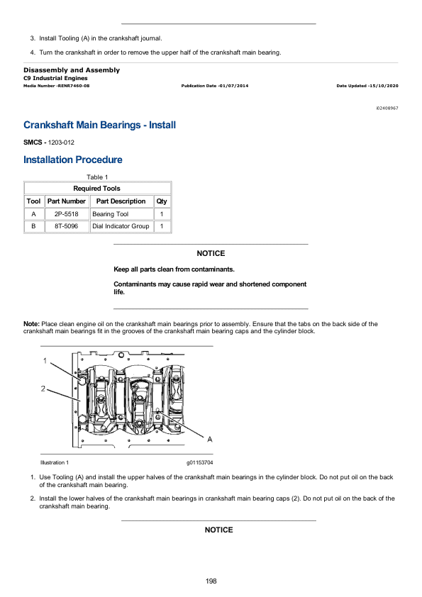 Caterpillar CAT C9 Engine Service Repair Manual (JLW00001 and up)