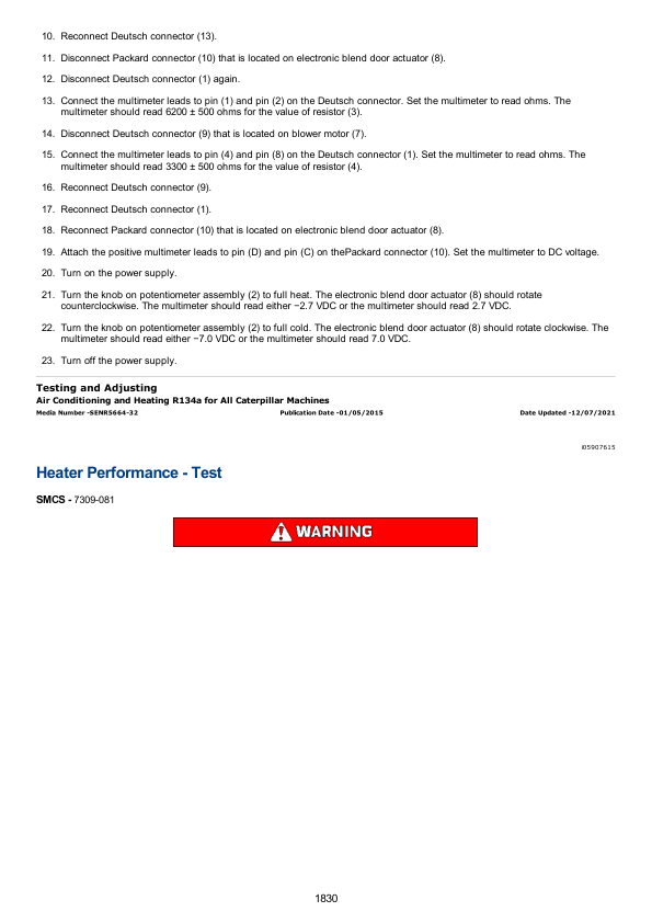 Caterpillar CAT CS-433E, CP-433E Vibratory Compactor Service Repair Manual (DAC00001 and up)