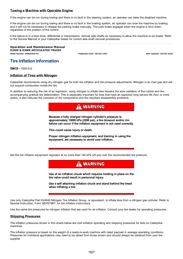 Caterpillar CAT D250E Articulated Dump Truck Service Repair Manual (5TN00001 and up) Workshop Guide