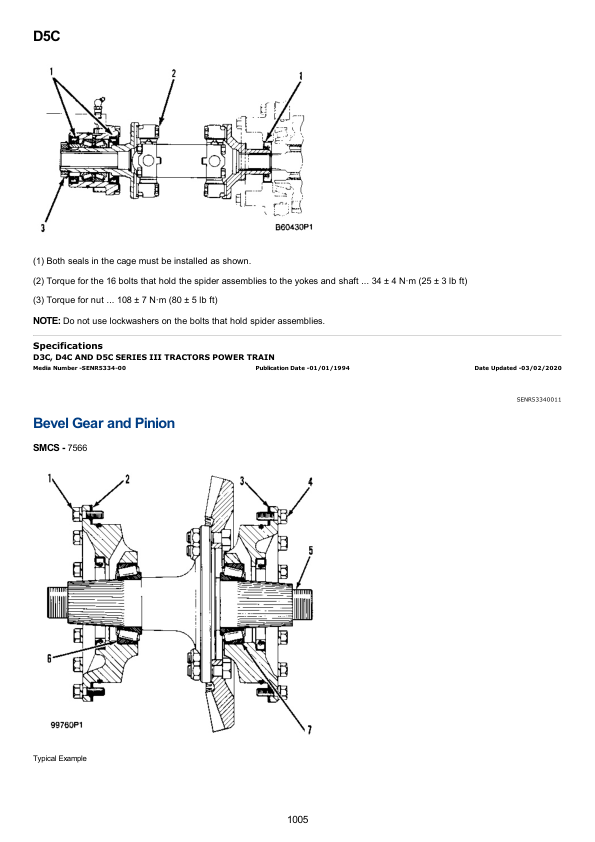 Caterpillar CAT D3C II Track-Type Tractor Service Repair Manual (4HJ00001 and up) Workshop Guide