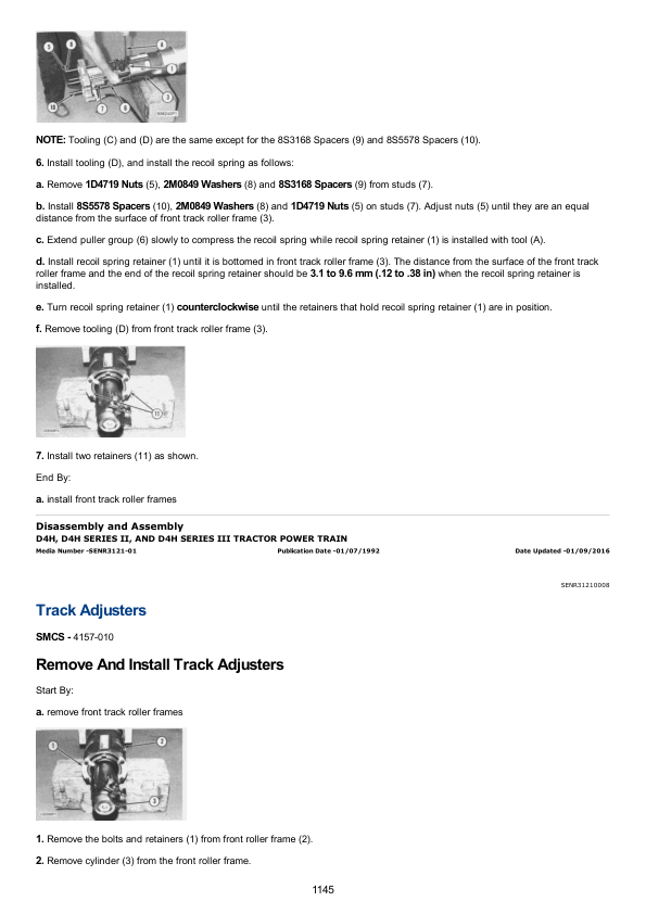 Caterpillar CAT D4H Track-Type Tractor Service Repair Manual (9DB00001 and up)