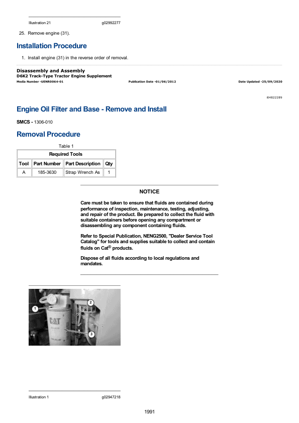 Caterpillar CAT D6K2 LGP Track Type Tractor Service Repair Manual (RST00001 and up)