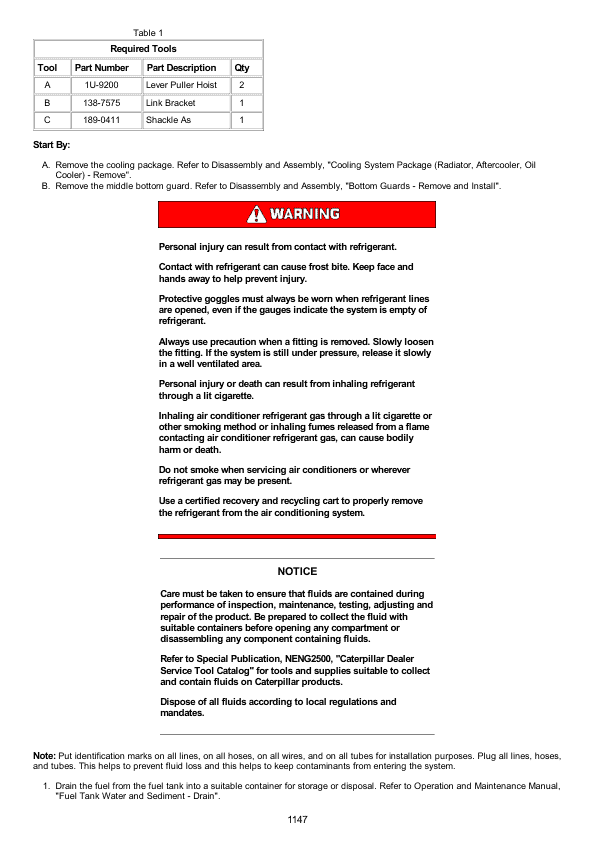 Caterpillar CAT D6N Track Type Tractor Service Repair Manual (MLW00001 and up)
