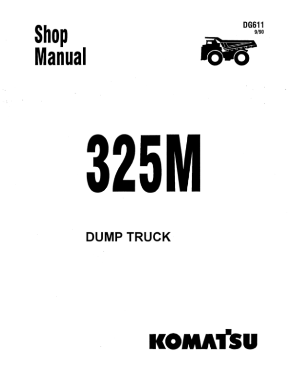 Komatsu 325M Dump Truck (Haulpack) Service Repair Manual Workshop Guide