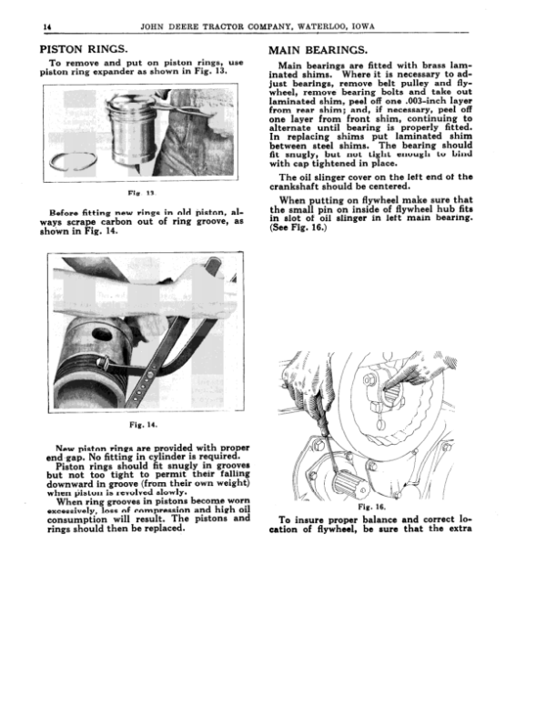 John Deere Model ‘A’ General Purpose Tractor ( – 476999) Operator’s Manual (DIR103) Workshop Guide