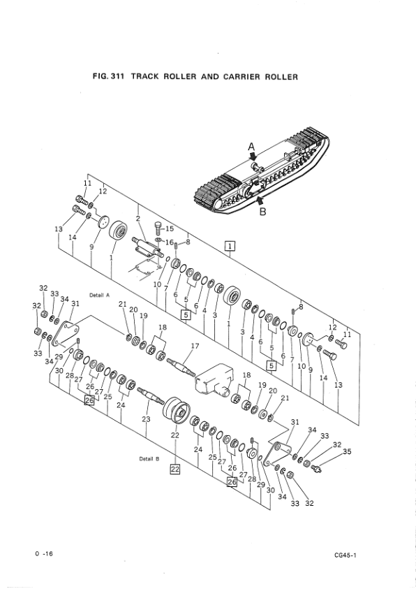 Hitachi CG45 Crawler Carriers Parts Catalog Manual – EP80311 Workshop Guide