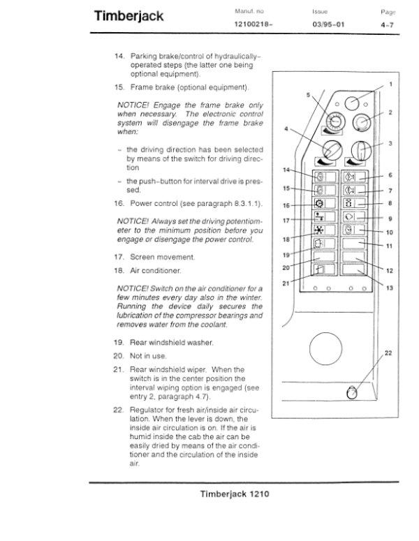 John Deere 1210 Forwarders Operator’s Manuals (F032027) Workshop Guide