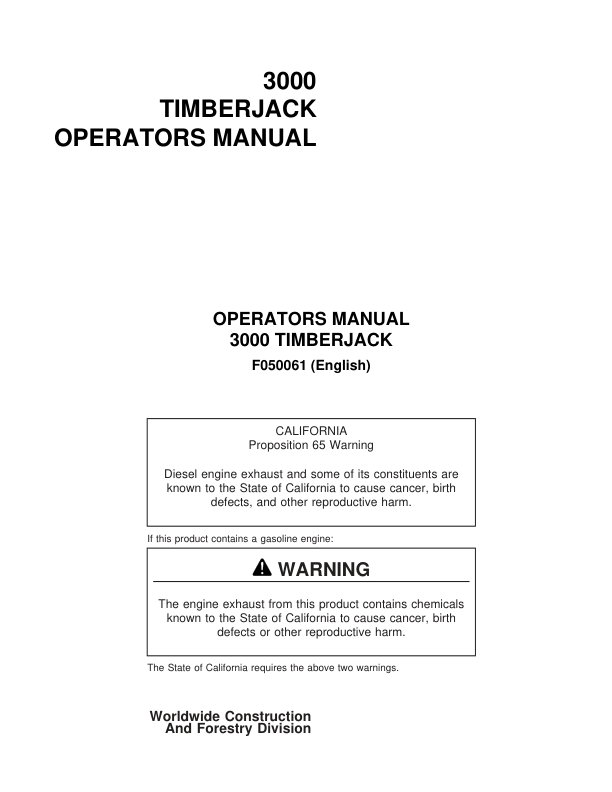 John Deere TJ3000 Measuring And Control Systems Operator’s Manuals (F050061) Workshop Guide