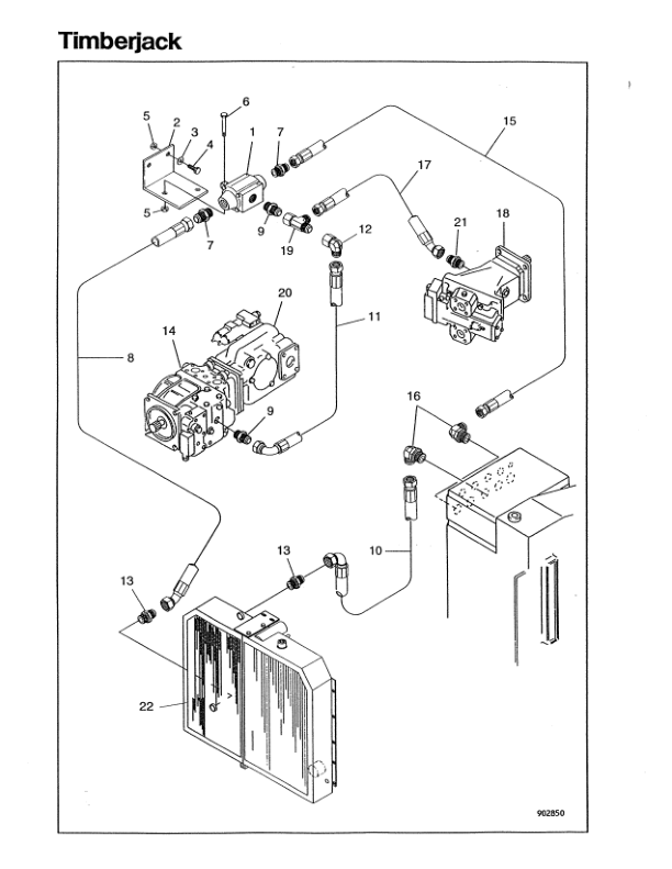 Timberjack 1410 Forwarders (SN 14100097-14100279) Parts Catalog Manual Workshop Guide
