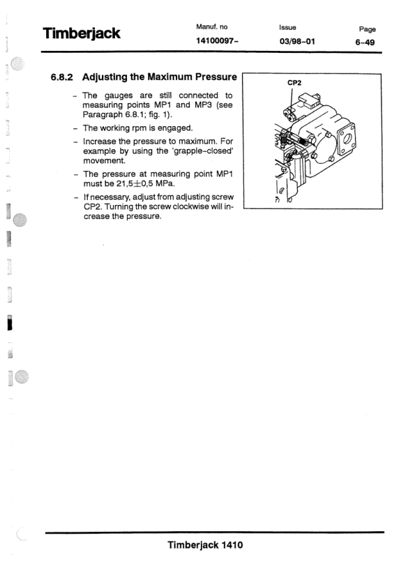 John Deere 1410 Forwarders Operator’s Manuals (F055194) Workshop Guide