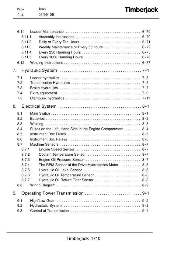 John Deere 1710 Forwarders Operator’s Manuals (F057893) Workshop Guide