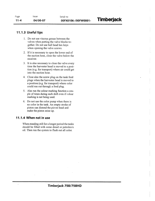 John Deere 758, 758HD Harvesting Heads Operator’s Manuals (F060211) Workshop Guide