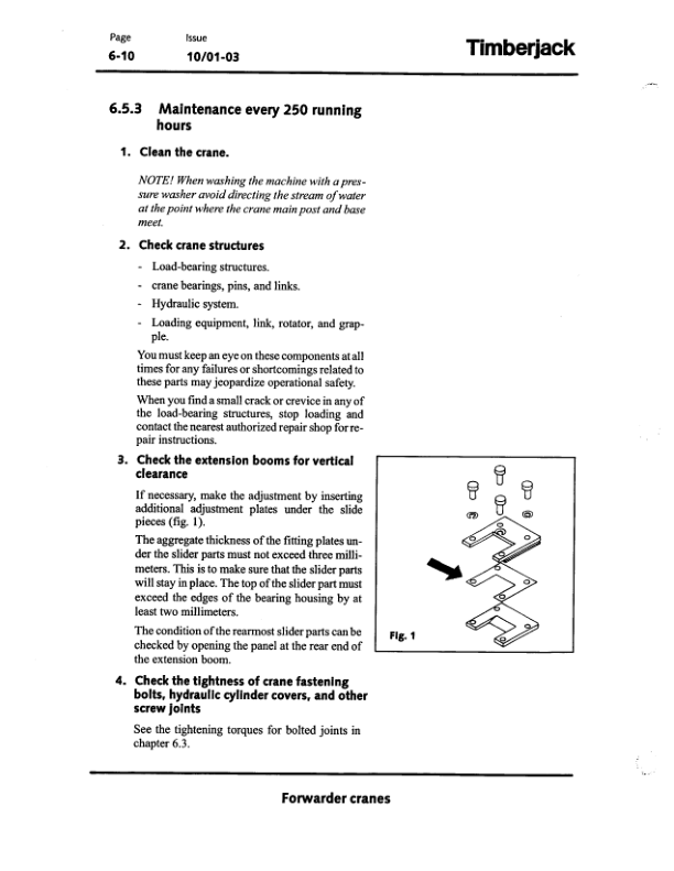 John Deere TJ51F, TJ71SF, TJ111F Forwarder Cranes Operator’s Manuals (F062701) Workshop Guide