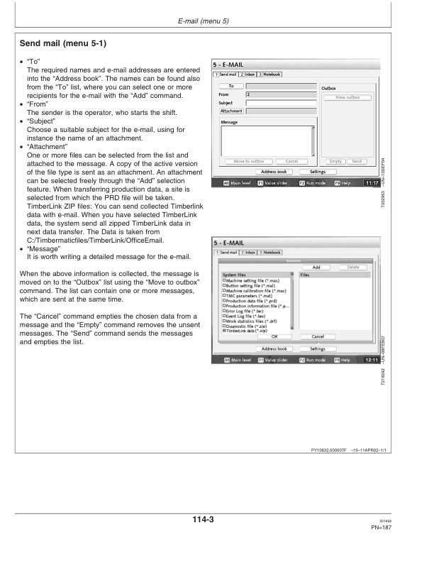John Deere TIMBERMATIC 300 TIMBERJACK Measuring And Control Systems Operator’s Manuals (F071017) Workshop Guide