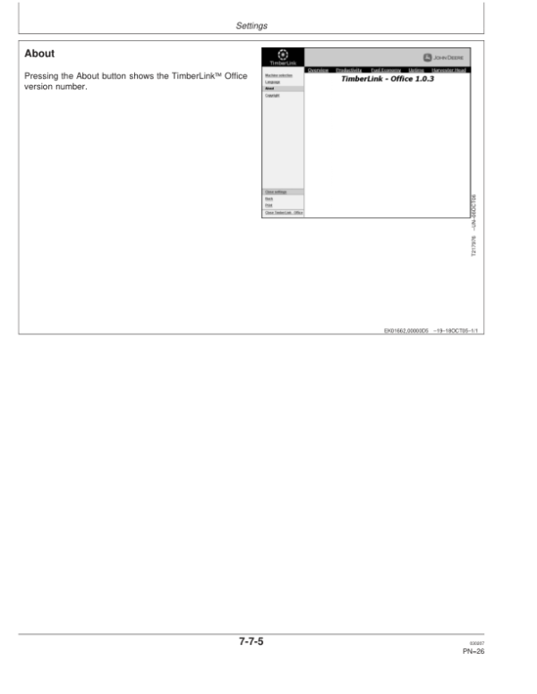 John Deere TIMBEROFFICE Measuring And Control Systems Operator’s Manuals (F071165) Workshop Guide