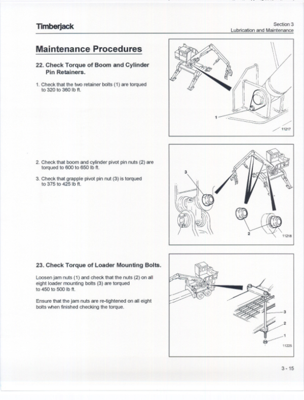 John Deere 330, 430 Knuckleboom Loader Operator’s Manuals (F276840) Workshop Guide