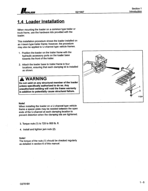 John Deere 2170, 2770 Knuckleboom Loader Operator’s Manuals (F284414) Workshop Guide